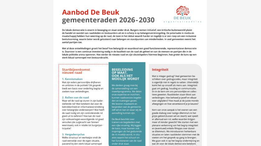 aanbod gemeenteraden 2026-2030 De Beuk