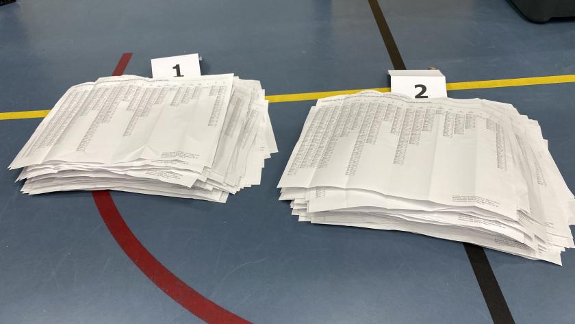 stembiljetten gesorteerd